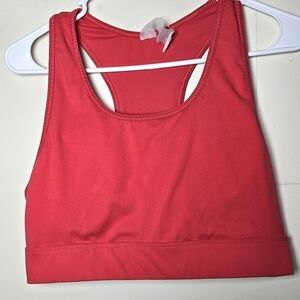 Fabletics Racerback Lightly Padded Breathable Mesh Sports Bra, Size Medium